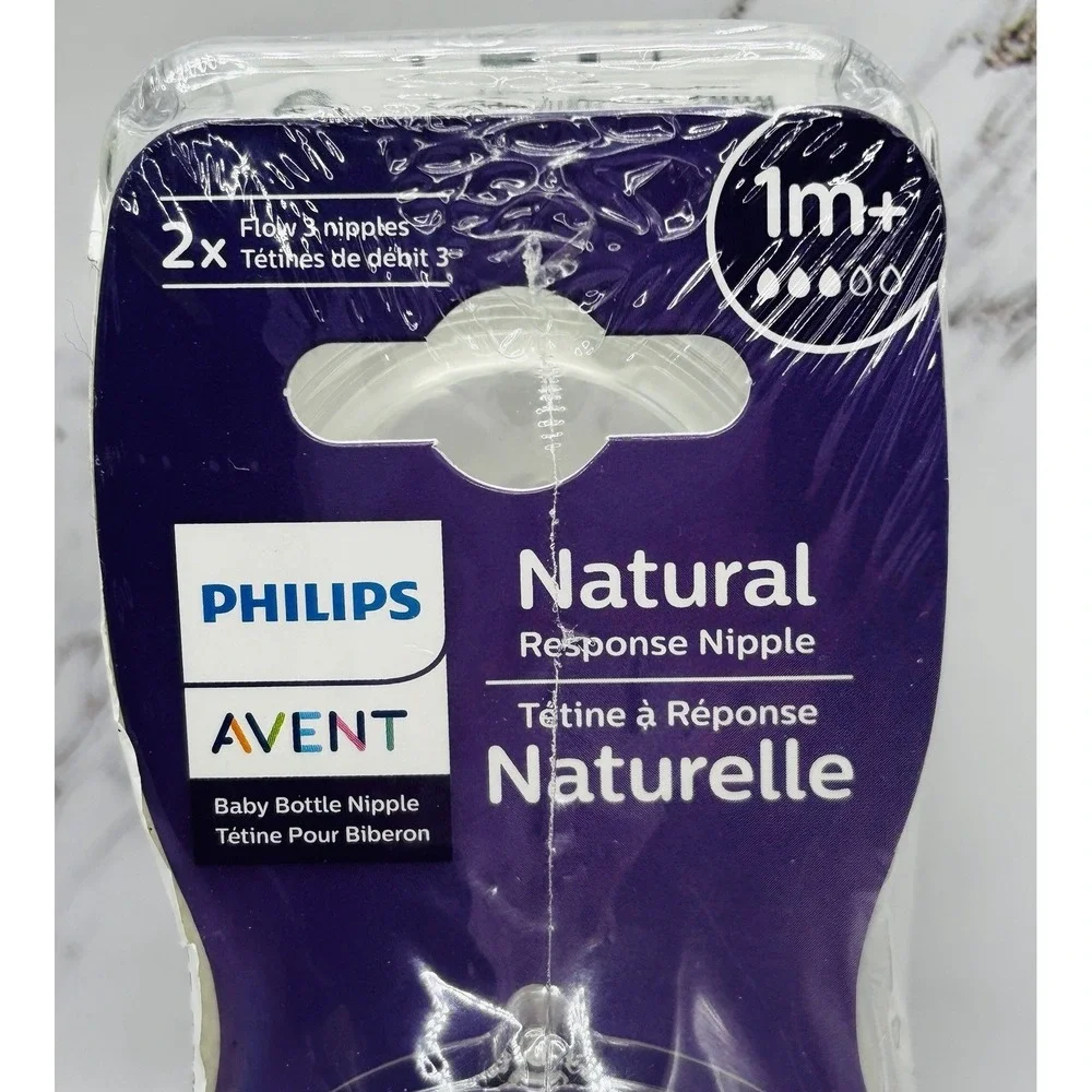 Philips Avent Natural Response Baby Bottle Nipples 2 Pack SCY963/04 New